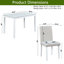 Ensemble 5 pièces de table de salle à manger en bois, table rectangulaire avec décoration en cristal et 4 chaises rembourrées