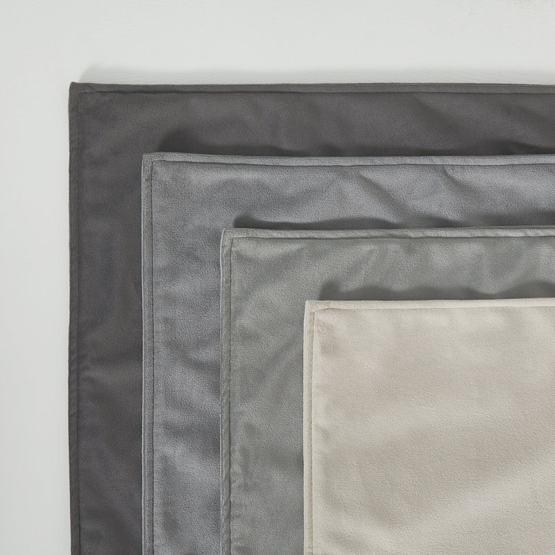 Velvet Reversible Pillow Cover, Gray, 18"H x 18"W