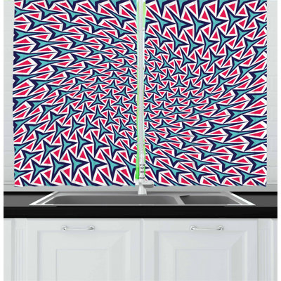 Geometric Tailored Kitchen Curtain
