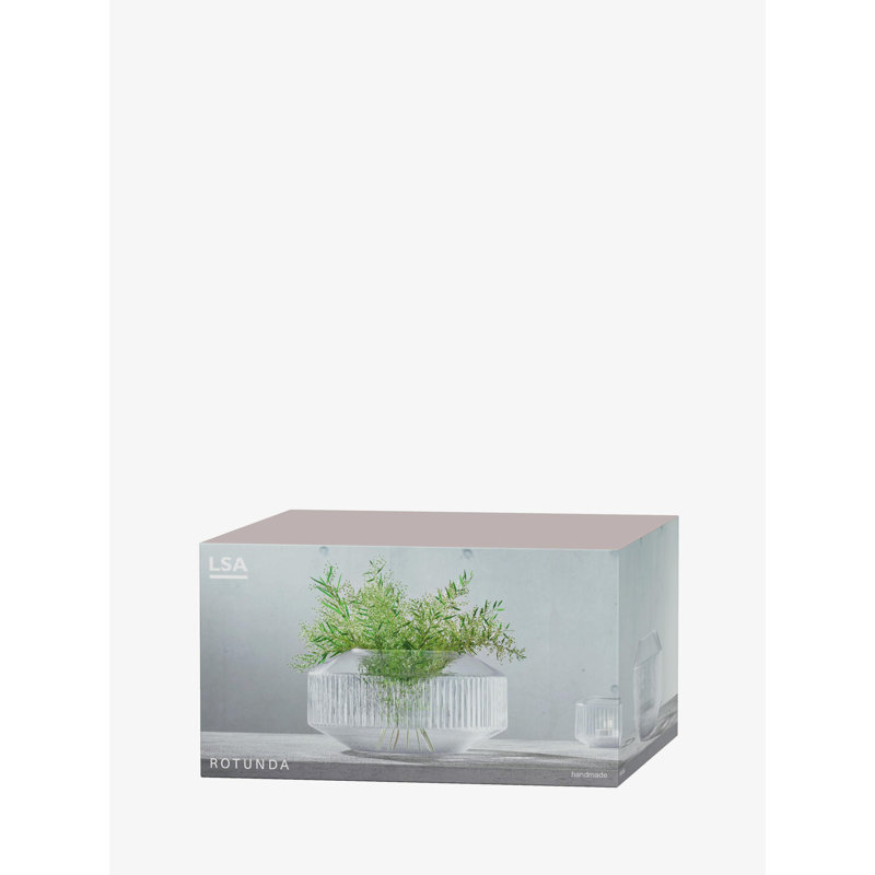 Rotunda Handmade Glass Table Vase, Clear