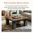 39.4-inch 2-tier Square Coffee Table
