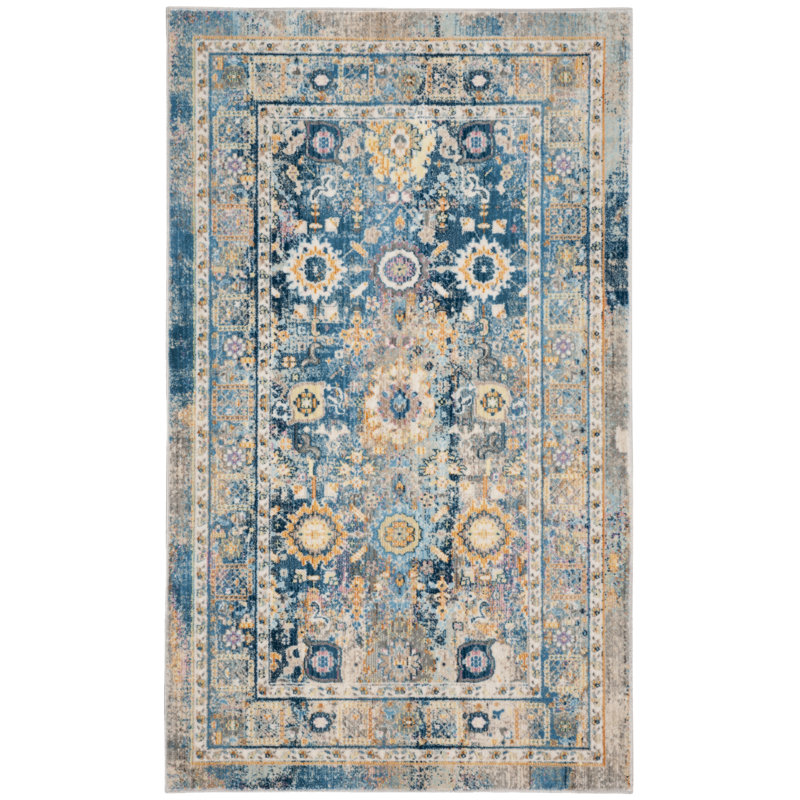 Tapis bleu Emberlin, Rectangle 4 pi x 5 pi 9 po