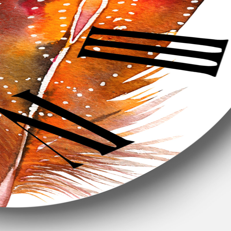 Ensemble de plumes colorées Boho - horloge murale bohème et éclectique, Surdimensionné