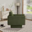 Fauteuil d'appoint pivotant rembourré à accoudoirs évasés-994436602