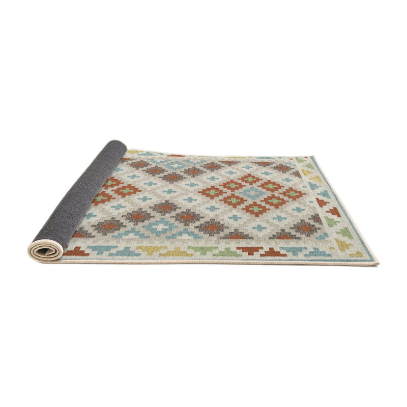 Tapis contemporain gris, Rond 4 pi