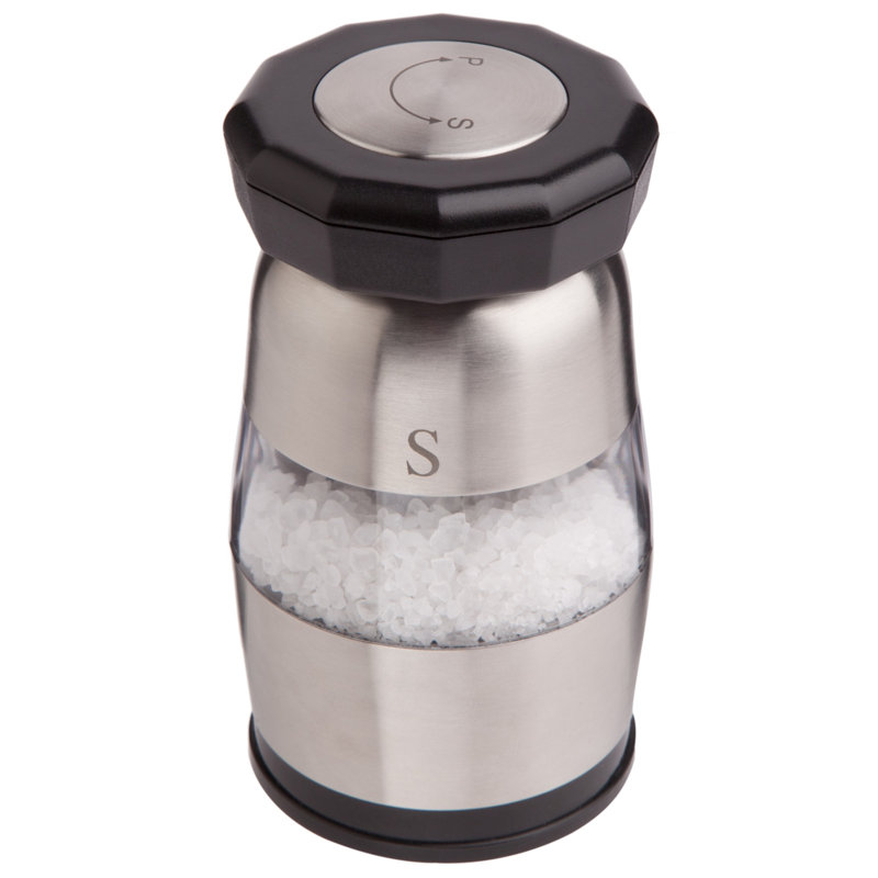 Stainless Steel Dual Chamber Salt and Pepper Grinder