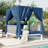 Elegant Outdoor Patio Sunbed With Curtains-466318706