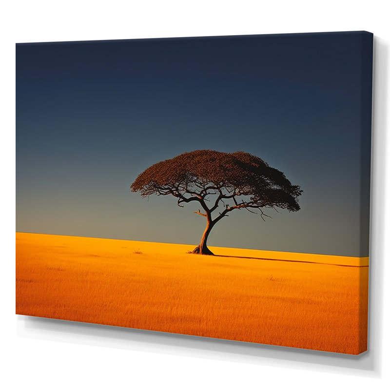Minimalisme, Afrique, paysage, photo, art mural sur toile, Afrique, H 12 po x l 20 po x P 1 po, Toile tendue