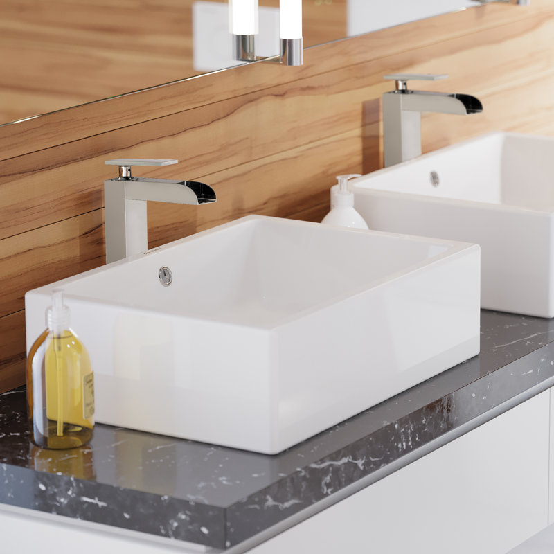 Lavabo vasque rectangulaire en céramique Voltaire 17