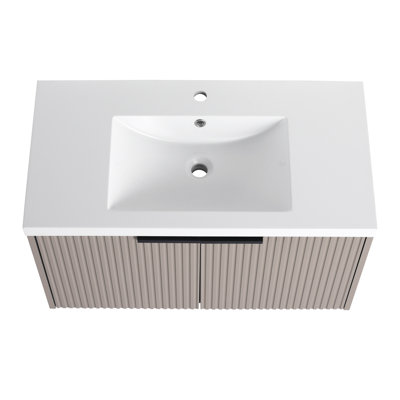 36"Wall Mounted Bathroom Vanity with Resin Sink