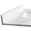 Plateau de meuble-lavabo en quartz 37 po, lavabo central encastré à simple cuve de 3/4 po d'épaisseur, dosseret de 4 po de hauteur, 1 trou de robinet pré-percé, résistant aux taches et à la chaleur, quartz blanc de Carrare avec veines