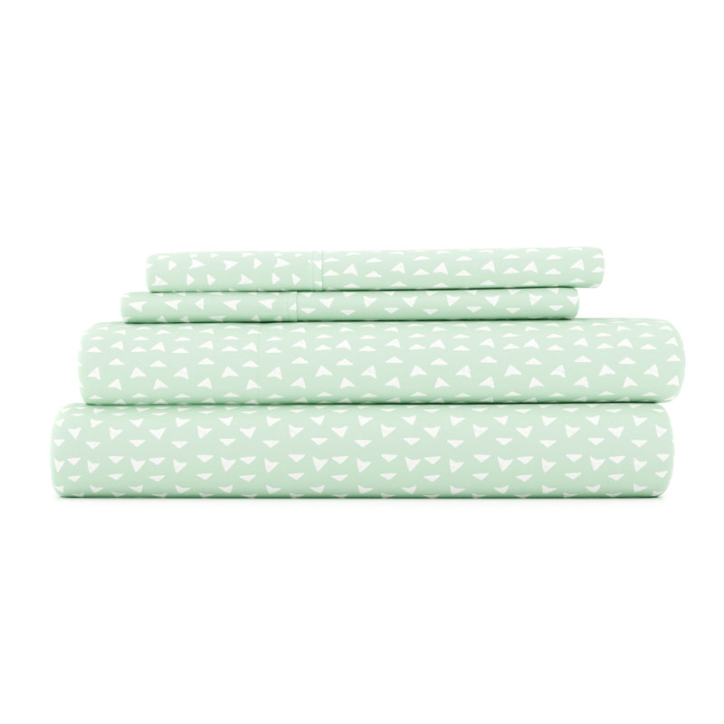 Gray Urban Arrows Cotton Polyester Full Sheet Set