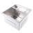 16.9'' W Drop-In Single Bowl Stainless Steel Kitchen Sink w/ Faucet