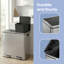 2 x 8 gallons en acier inoxydable multi-compartiments avec 15 sacs poubelles-50870460