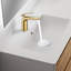 Robinet pour salle de bain à poignée large - monotrou - brossé -63414223