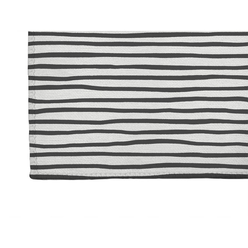 Tapis de cuisine Ribbon Play, Ivoire/gris anthracite, Rectangulaire 2 pi x 3 pi