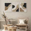Ensemble de 3 reproductions d'art moderne encadrées aux tons abstraits de terre moderne-123940969-123940972