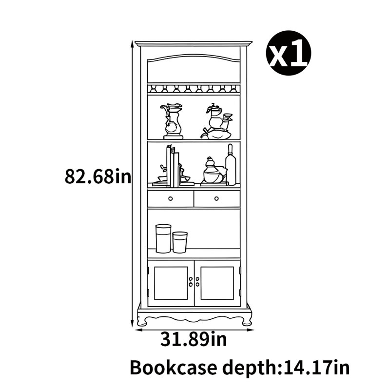 Bibliothèque de style champêtre