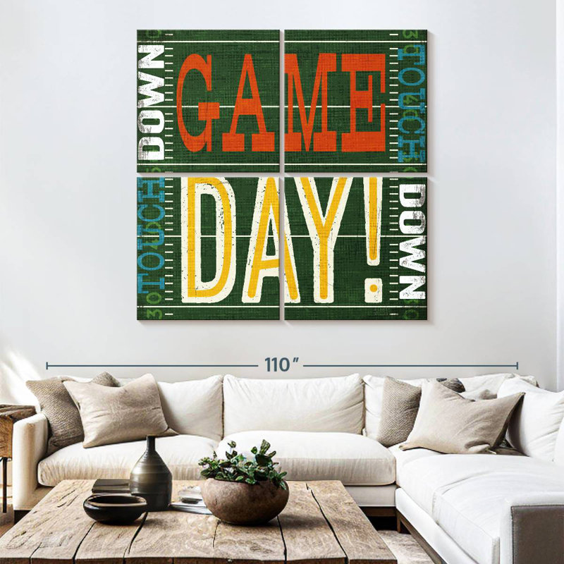 Kema Football Typographie II, H 74 po x l 74 po