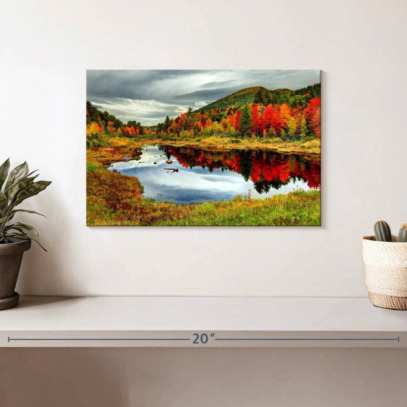 Lac White Mountains en automne, H 8 po x l 12 po