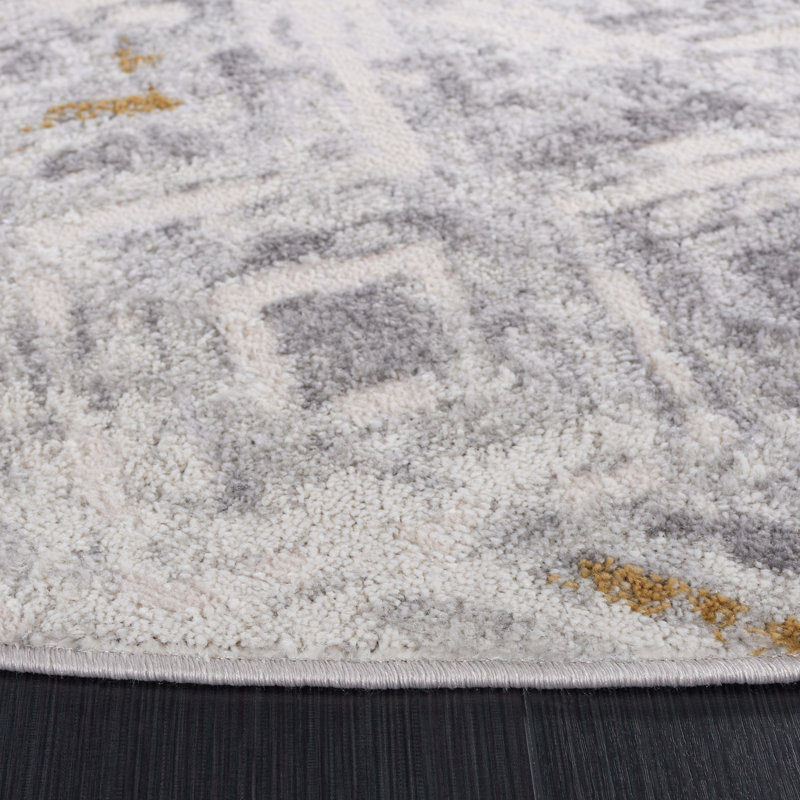 Palma Performance Geometric Rug, Round 6'7"