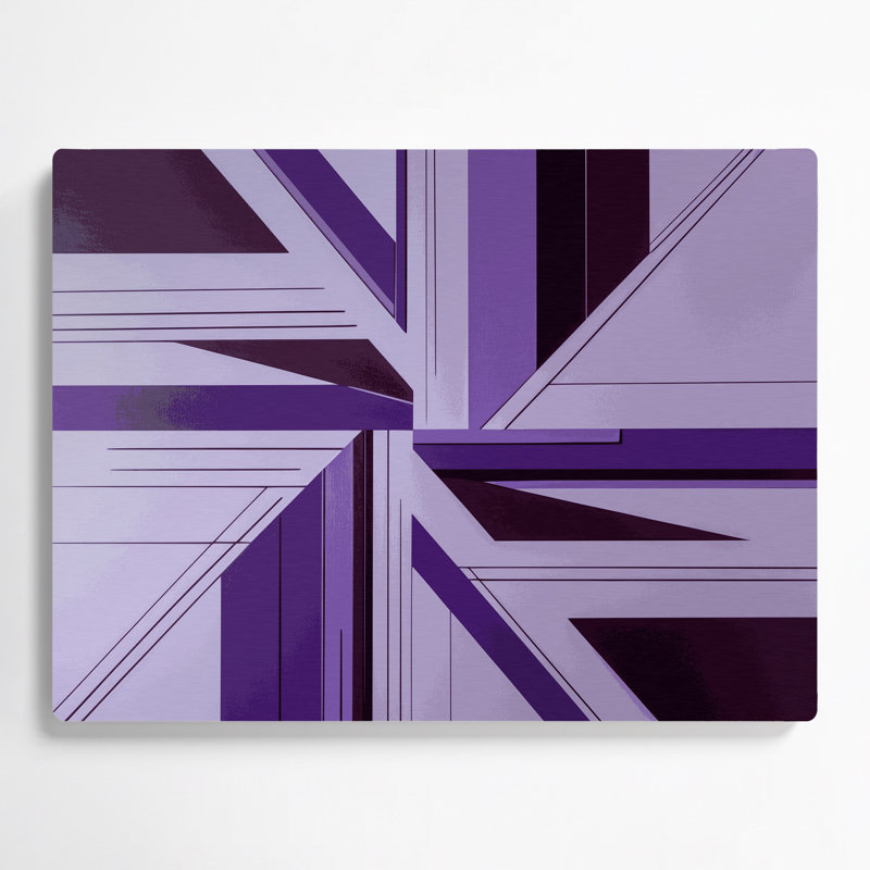 Hard Edge 49 Purple Metal Wall Art, 24" H x 36" W