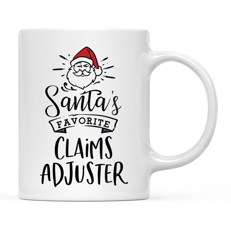 Grande tasse à café Tuileries, « Santa's Favorite Claims Adjuster »