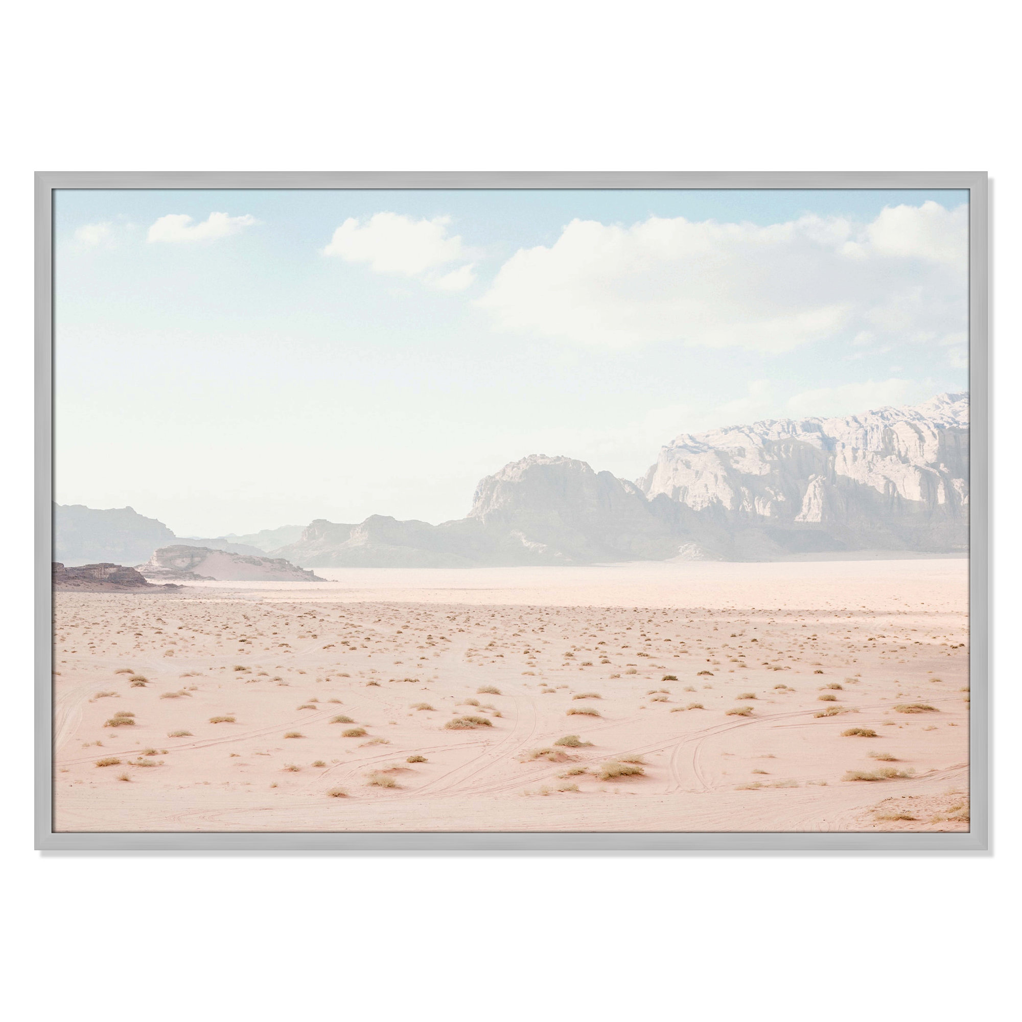 Tire Tracks by Leah Straatsma, 41.5" W x 29.5" H, Matte Silver Framed