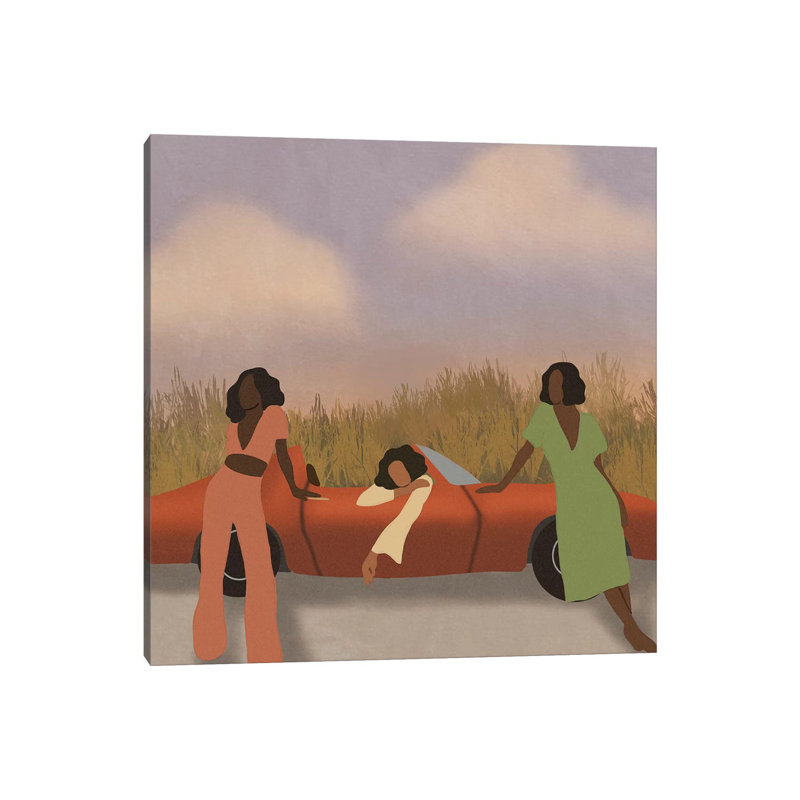 Vacay by Sarah Dahir - Print on Canvas, 66.04 cm H x 66.04 cm W x 1.91 cm D, No Framed