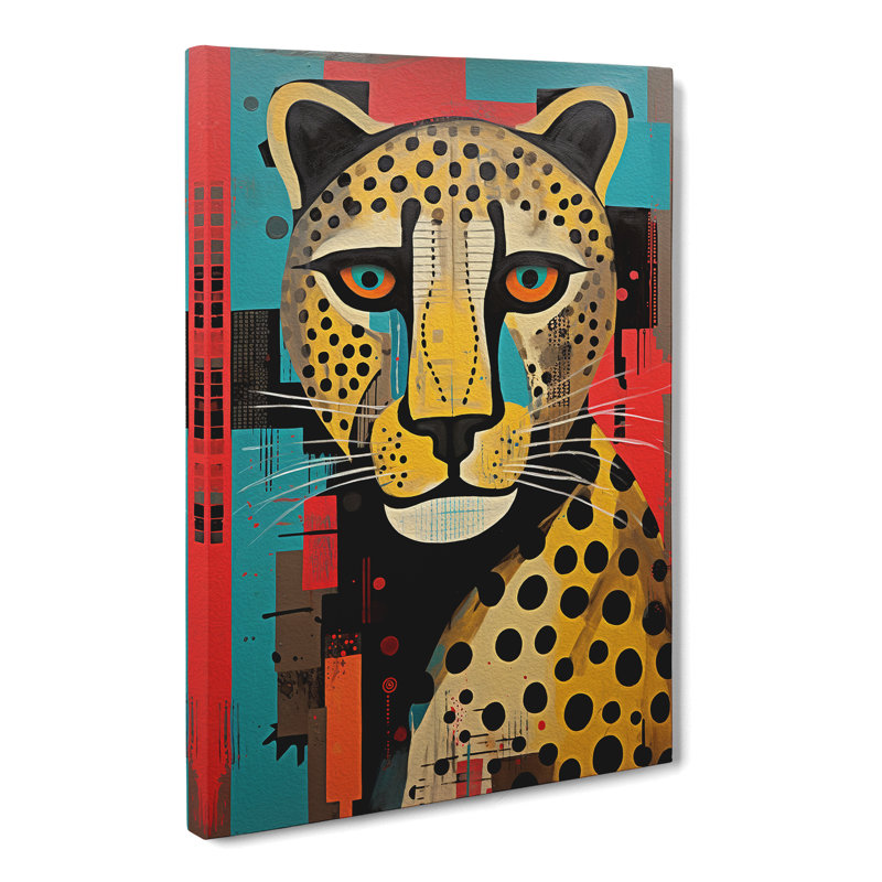 Leopard Constructivism No.2 - No Frame Print, 60cm H x 40cm W x 3cm D