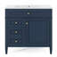 Meuble-lavabo moderne 36 po avec lavabo supérieur-596226706
