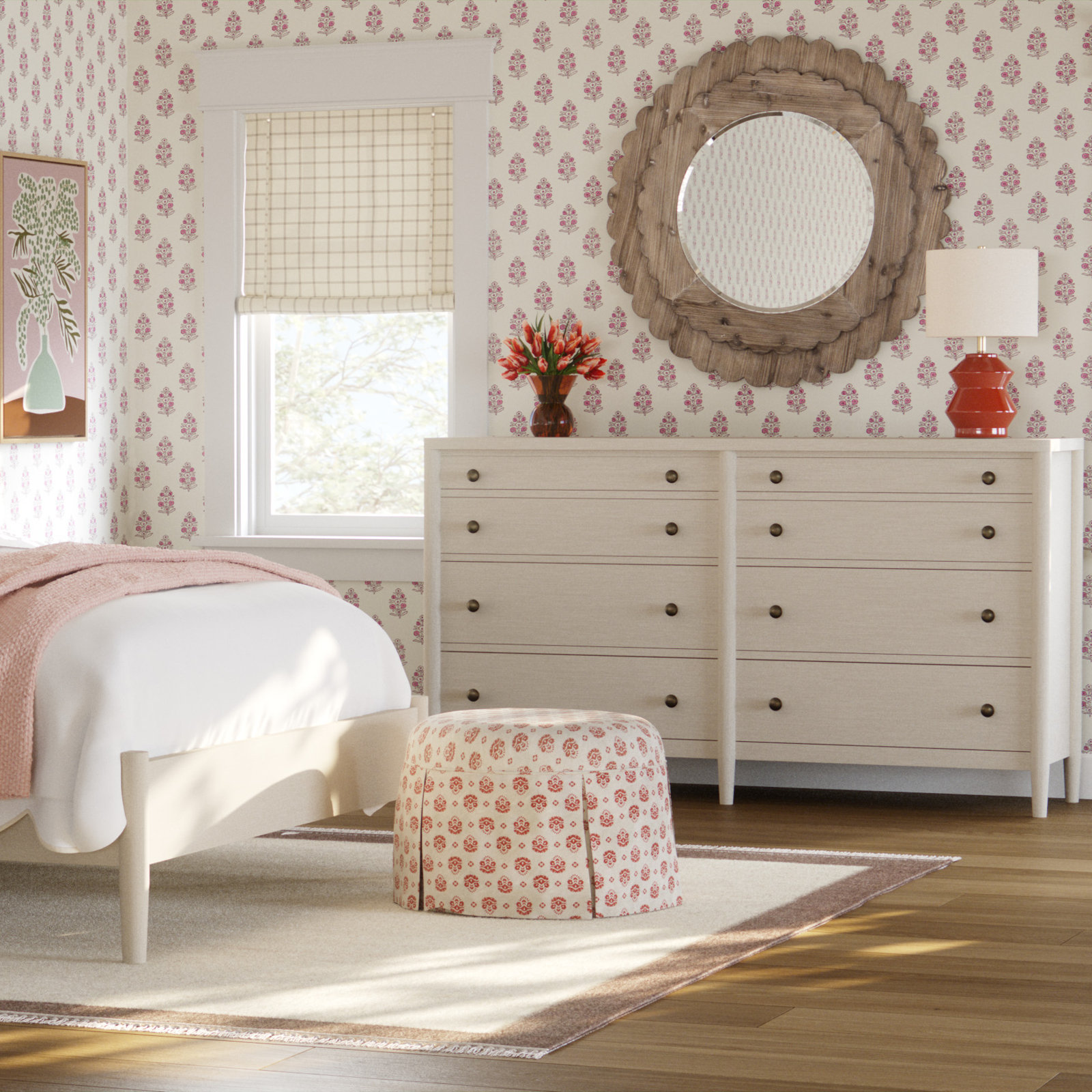 Shannen 70" Oak Double Dresser