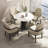 Beige Solid back arm Chair(Set of 2)