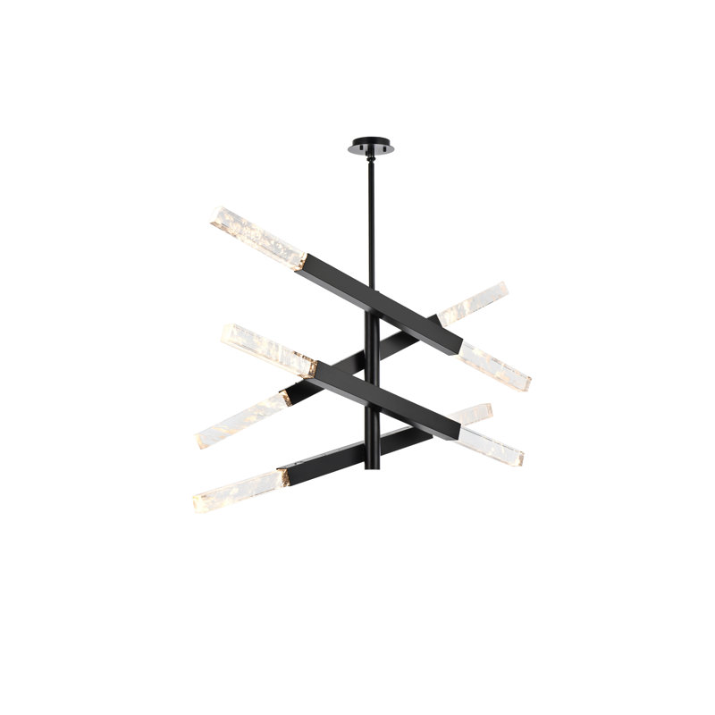 Luminaire suspendu 4 barres Axil, Noir, noir, noir, noir