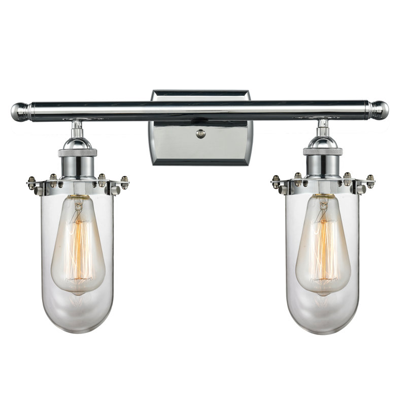 Éclairage pour meuble-lavabo 2 lumières Farview, DEL, Transparent, Chrome poli