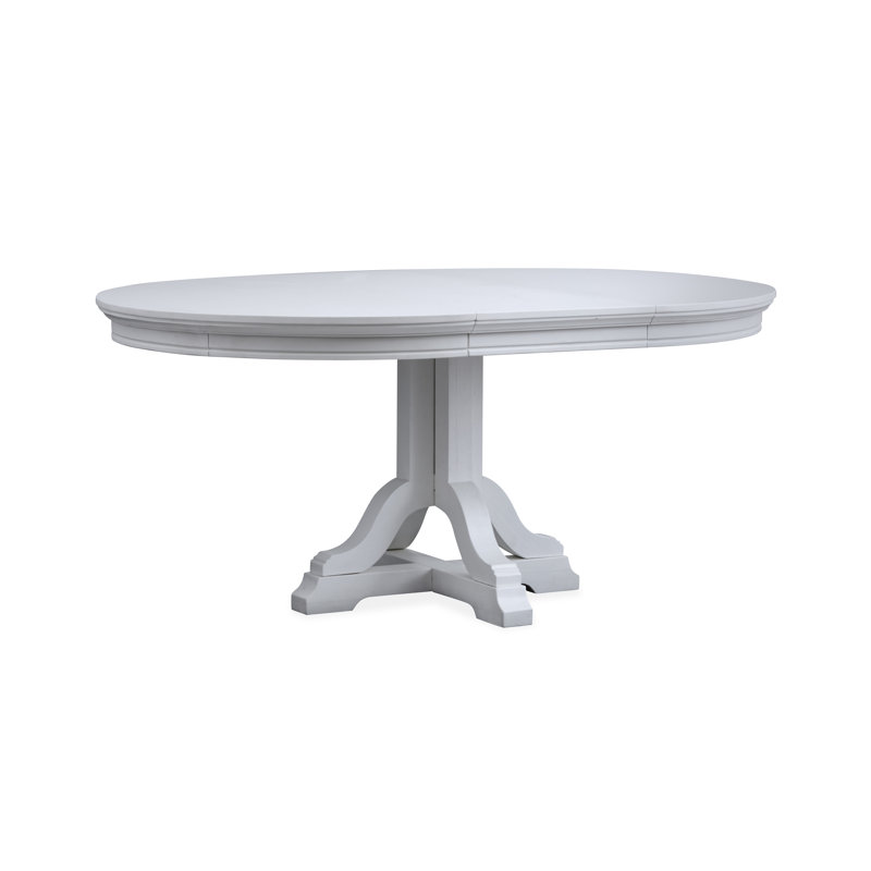 Grey Extendable 48" Round Dining Table, Gray