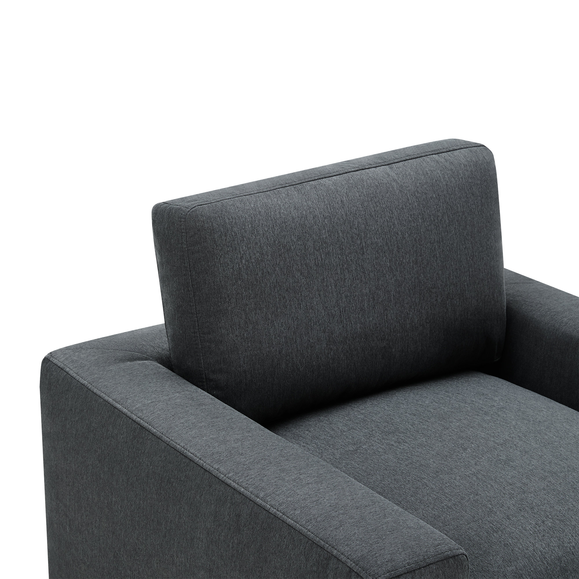 Asher Upholstered Swivel Armchair, Peyton Dark Slate Gray Pepper Twill