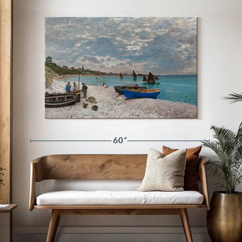 Mehar la plage à Sainte-Adresse 1867, H 34 po x l 51 po