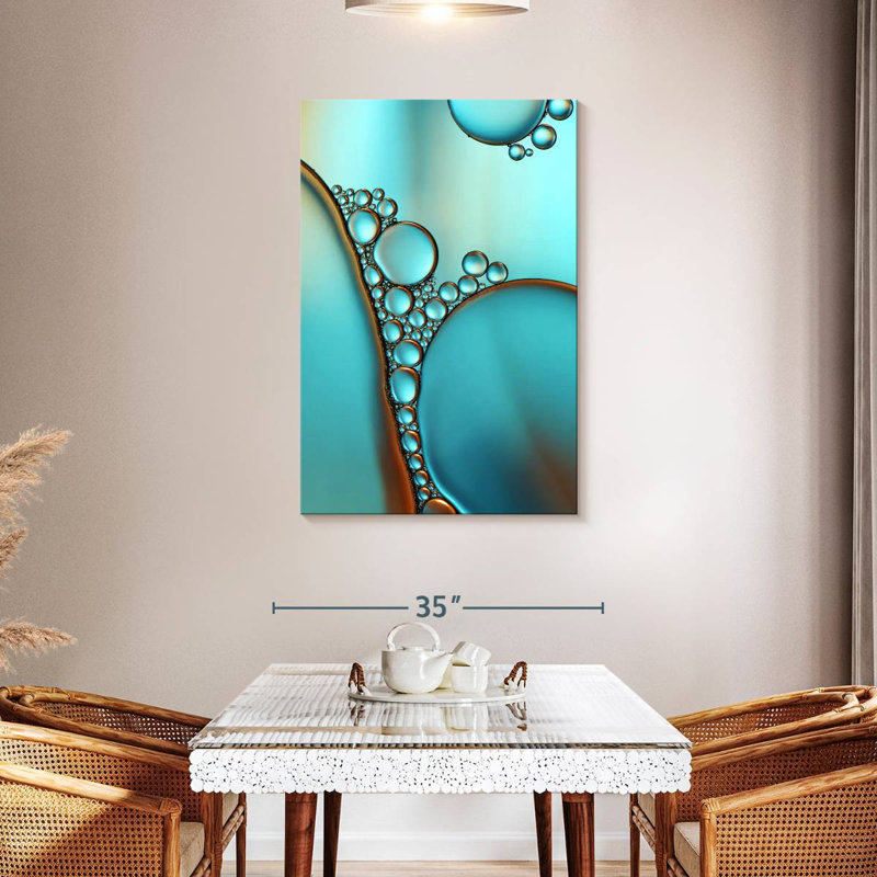Avery In Shimmering Turquoise, 45" H x 30" W