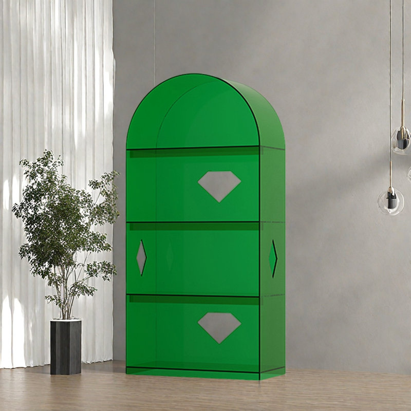 Bibliothèque créative et pratique, (4 tablettes) H 50,3 po x l 23,6 po x P 11 po, Vert