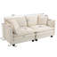 Canapé moderne en chenille 2 places, canapé rembourré durable avec méridienne