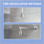 Pomme de douche à pluie carrée 10 po, pomme de douche au plafond en acier inoxydable 304 de conception ultra-mince, fixation murale / au plafond, chrome