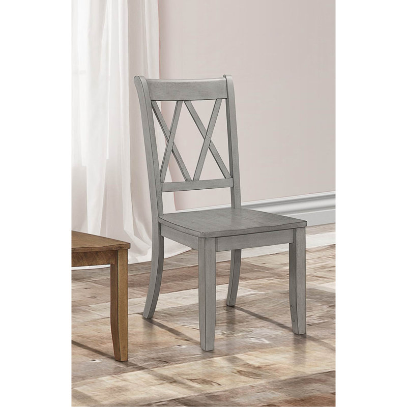 De 2 chaises grises pour la salle à manger, dossier en placage de pin, côté 2 pièces gris, placage, élégance transitionnelle