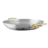 Mauviel M'cook B Round Gratin Pan With Brass Handles