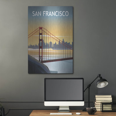 Art mural en métal «San Francisco 2» par Omar Escalante