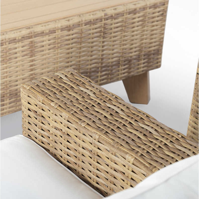 Margarita Outdoor Wicker Conversation Set, Brown