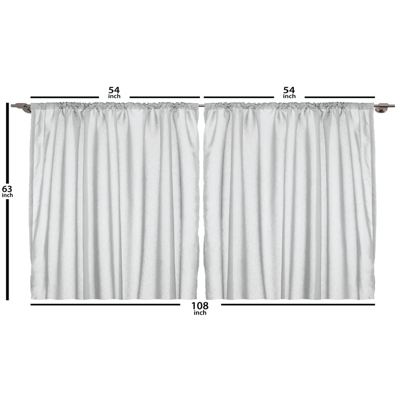 Hyacinthe Semi Sheer Curtain Pair, 54'' W x 63'' L