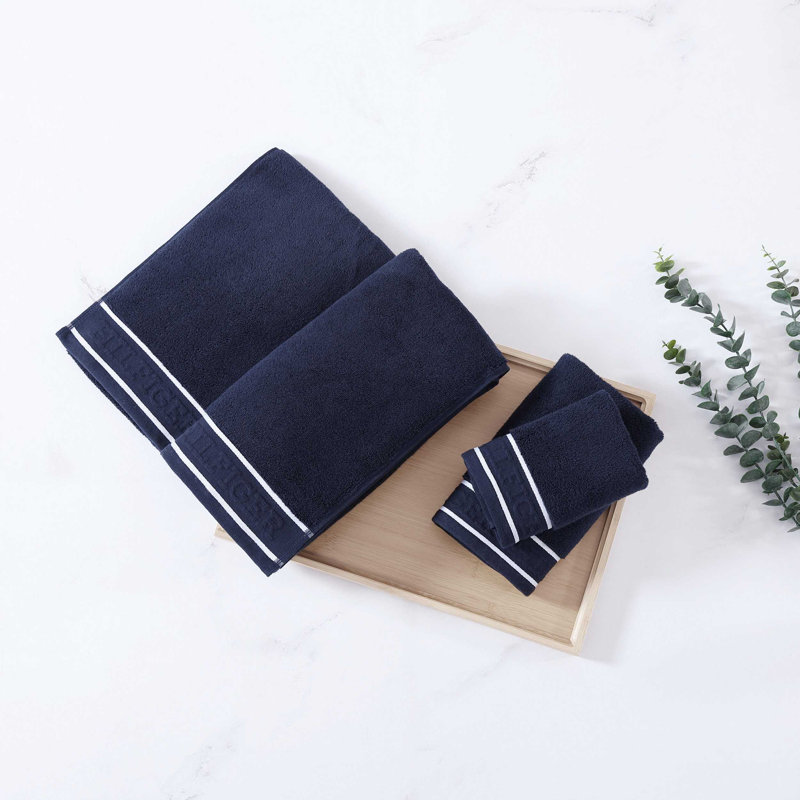 Ensemble de serviettes 6 pièces Tommy Hilfiger, Bleu