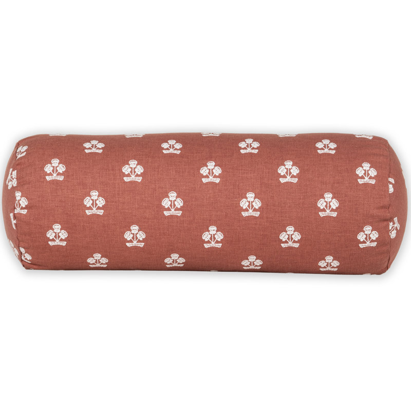 Housse et insert de coussin Hamachi, Cinnabar Red Floral, Traversin H 8 po x l 21 po, Polyester
