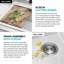Évier de cuisine à simple cuve à montage sur plan en granite 28 po KRAUS Bellucci avec accessoires-86781490-86781491